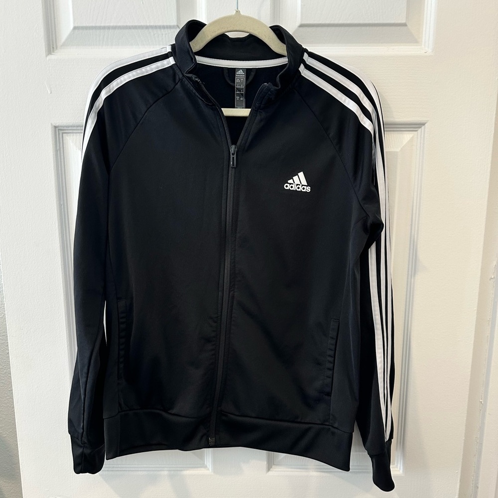 Adidas Classic Black Track Jacket | Size Large